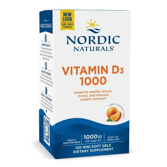 Nordic Naturals Vitamin D3 1000iu Orange Softgels 120 Softgels
