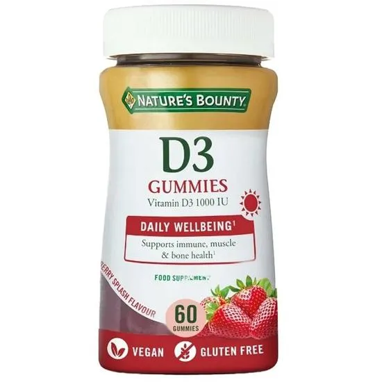Nature's Bounty Vitamin D3 Gummies 60 Gummies