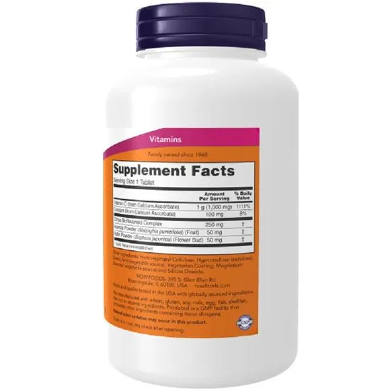 NOW Foods Vitamin C-1000 Complex Buffered With 250mg Bioflavonoids Tablets 90 Tablets