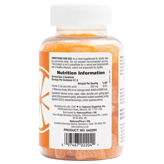 Nature's Plus Vitamin C 250mg Gummies 75 Gummies