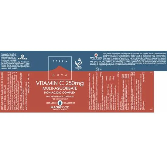 Terranova Vitamin C 250mg Complex Vegicaps 50 Vegicaps
