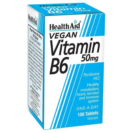 Health Aid Vitamin B6 50mg Tablets 100 Tablets