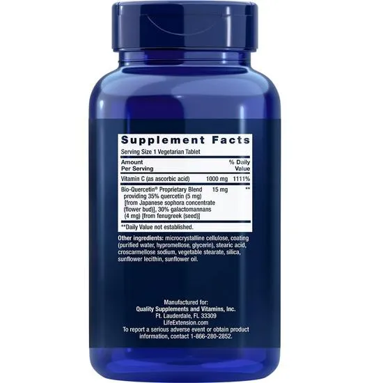 Life Extension Vitamin C & Bio-Quercetin Phytosome Vegitabs 250 Vegitabs