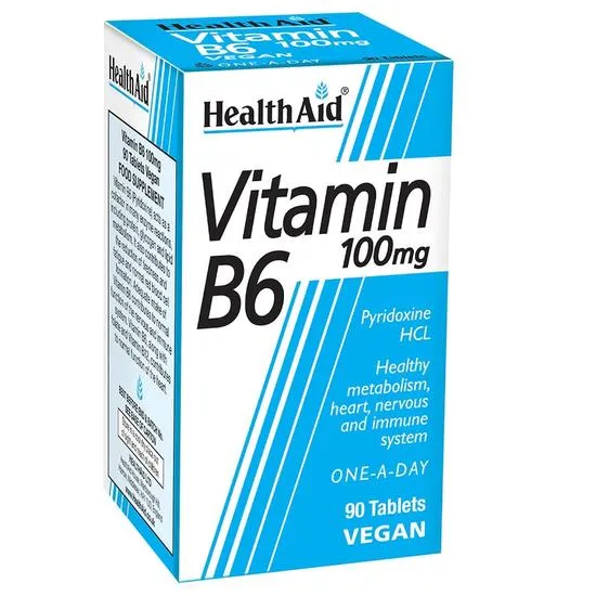 Health Aid Vitamin B6 100mg Tablets 90 Tablets
