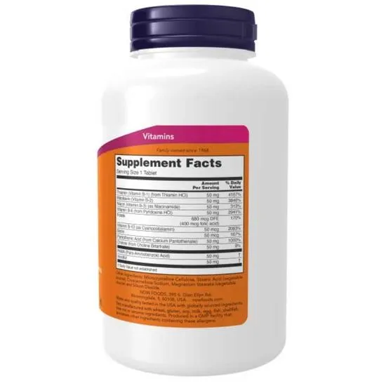 NOW Foods Vitamin B-50 Tablets 100 Tablets