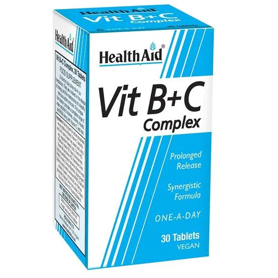 Health Aid Vitamin B+C Prolonged Release Tablets 30 Tablets