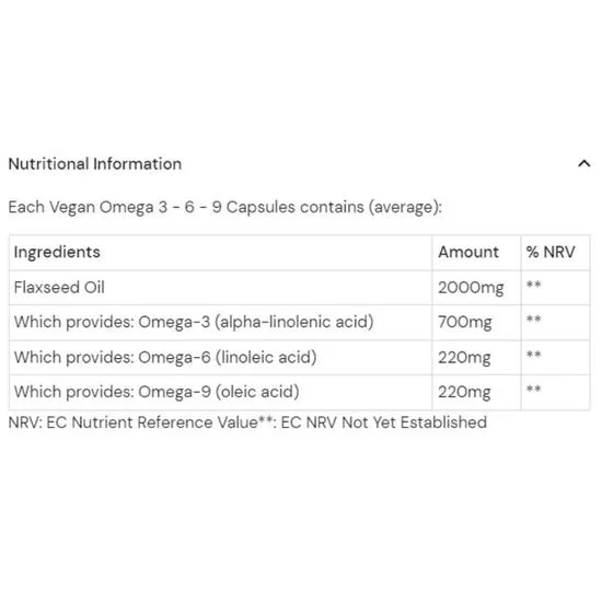 Health Aid Vegan Omega 3-6-9 Capsules 60 Capsules