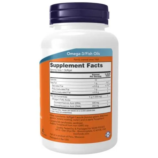 NOW Foods Ultra Omega-3 Fish-Gelatin Softgels 180 Softgels