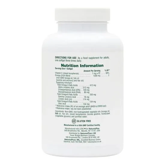 Nature's Plus Ultra Omega 3-6-9 1200mg 90 Softgels