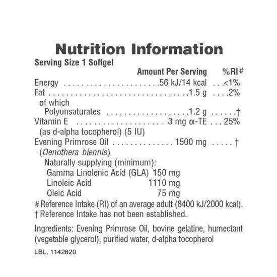 Nature's Plus Ultra Evening Primrose Oil 1,500mg 60 Softgels