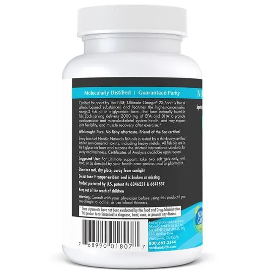 Nordic Naturals Ultimate Omega 2x Sport 2150mg Softgels 60 Softgels