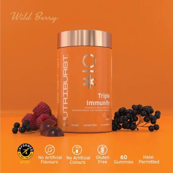 Nutriburst Triple Immunity Gummies 60 Gummies