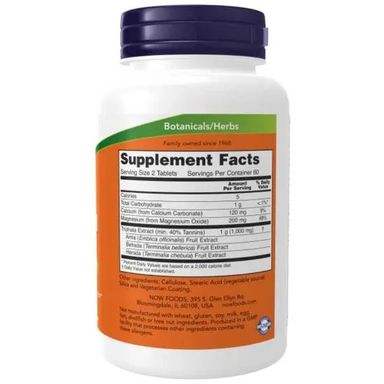 NOW Foods Triphala 500mg Tablets 120 Tablets