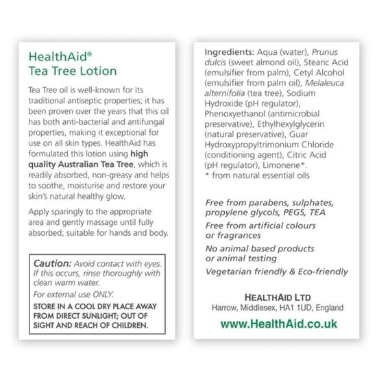 Health Aid Tea Tree Lotion 250ml