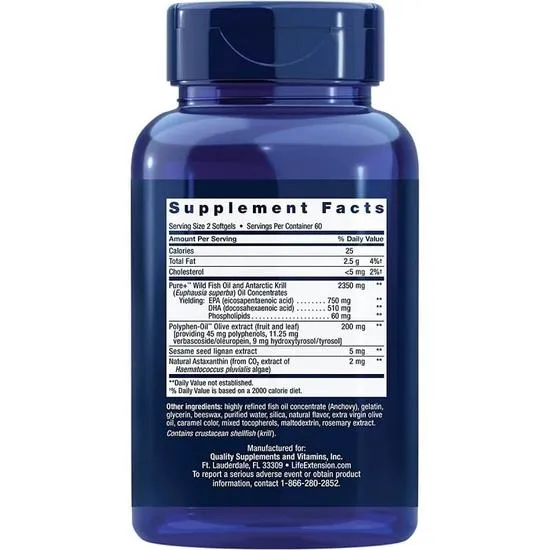 Life Extension Super Omega-3 Plus Softgels 120 Softgels