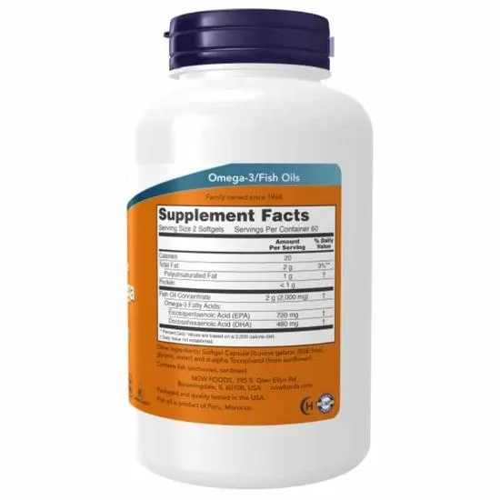 NOW Foods Super Omega EPA Molecularly Distilled Softgels 120 Softgels