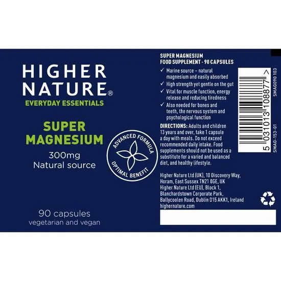 Higher Nature Super Magnesium Capsules 90 Capsules