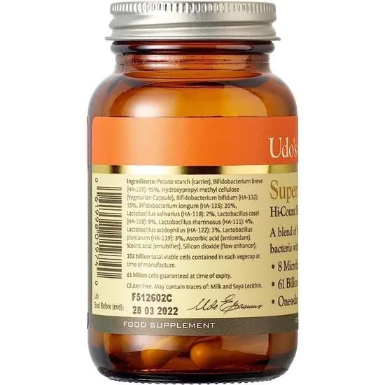 Udo's Choice Super 8 Gold Microbiotics Vegicaps 30 Vegicaps