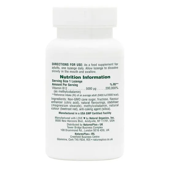 Nature's Plus Shot-O-B12 5000mcg Lozenges 30 Lozenges