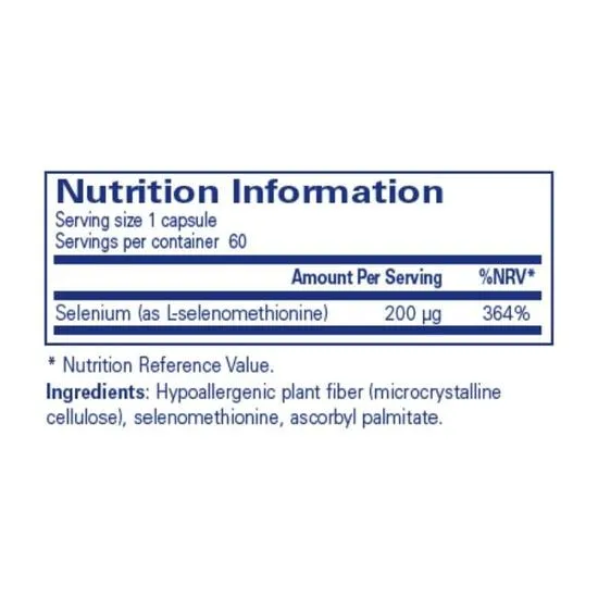 Pure Encapsulations Selenium Capsules 60 Capsules