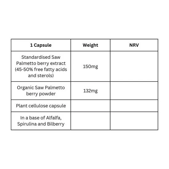 Viridian Saw Palmetto Berry Extract Veg Caps 30 Capsules