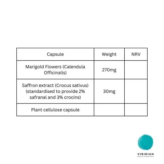 Viridian Saffron Extract Capsules 30 Capsules