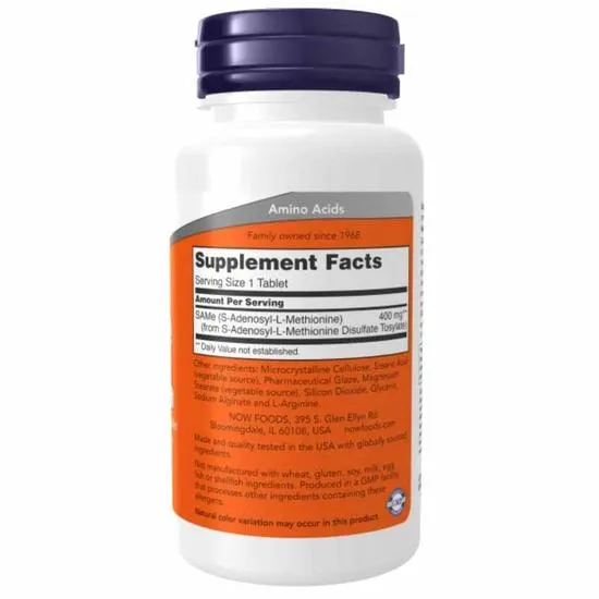 NOW Foods SAMe 400mg Tablets 60 Tablets