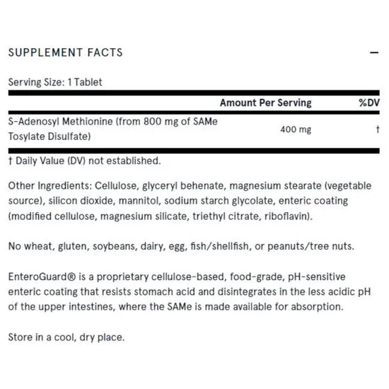 Jarrow Formulas SAMe 400 Tablets 60 Tablets