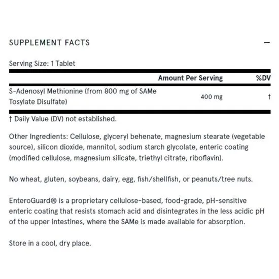 Jarrow Formulas SAMe 400 Tablets 60 Tablets