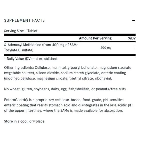 Jarrow Formulas SAMe 200 Tablets 60 Tablets