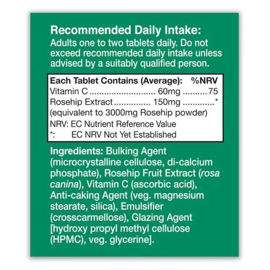 Health Aid Rosehip 3000mg Tablets 60 Tablets