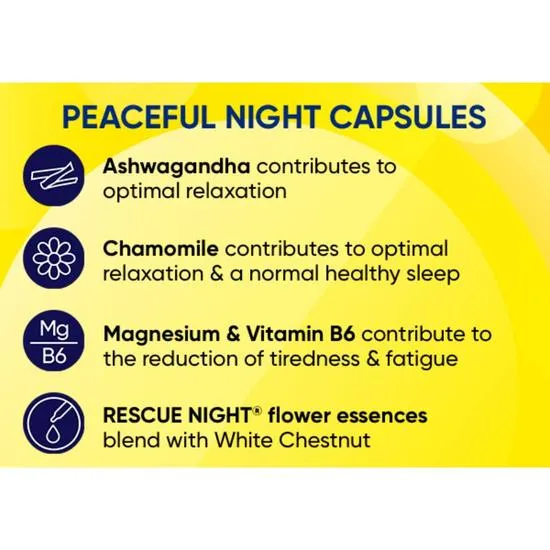 Bach Rescue Peaceful Night Capsules 30 Capsules