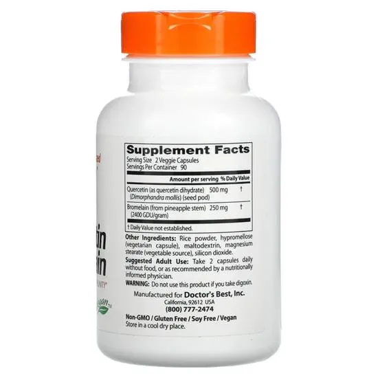Doctor's Best Quercetin Bromelain 180 Veg Caps