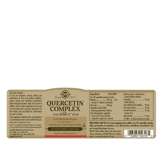 Solgar Quercetin Complex Vegicaps 50 Vegicaps