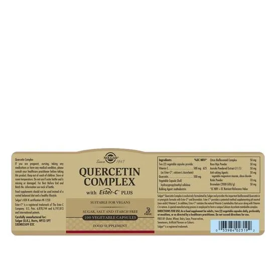 Solgar Quercetin Complex Vegicaps 50 Vegicaps