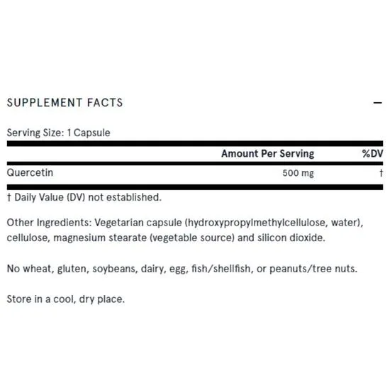 Jarrow Formulas Quercetin 500mg Vegicaps 30 Vegicaps