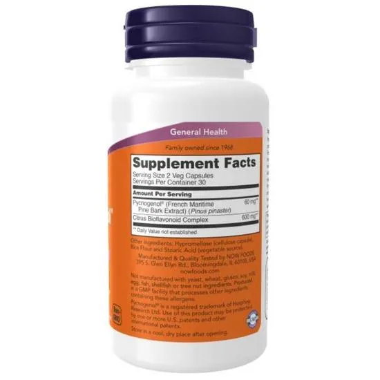 NOW Foods Pycnogenol 30mg Capsules 60 Capsules