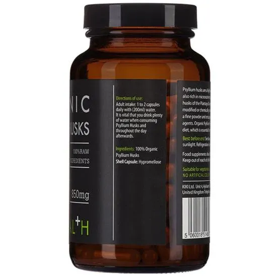 KIKI Health Psyllium Husks Capsules 120 Capsules