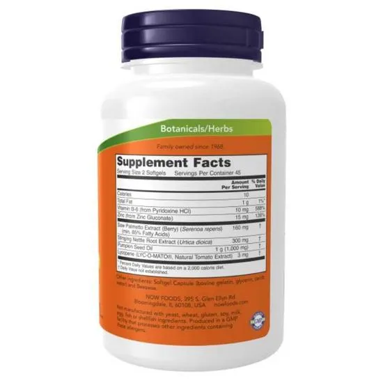 NOW Foods Prostate Support Softgels 180 Softgels