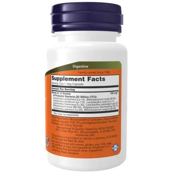 NOW Foods Probiotic-10 100 Billion Capsules 30 Capsules