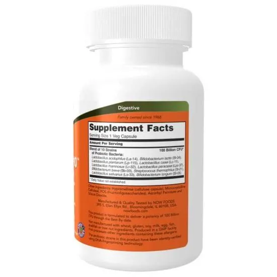 NOW Foods Probiotic-10 100 Billion Capsules 30 Capsules