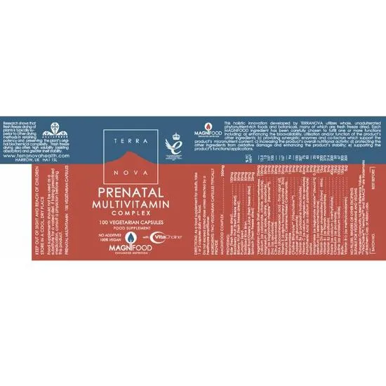 Terranova Prenatal Multivitamin Complex 50 Vegicaps