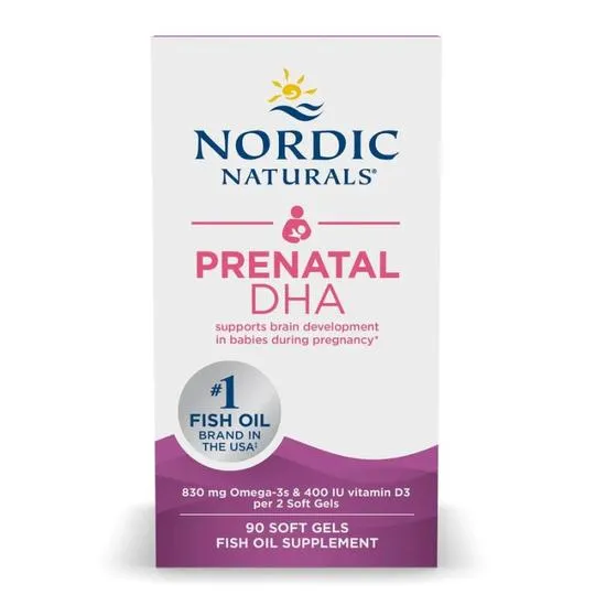 Nordic Naturals Prenatal DHA 830mg Omega-3 + 400iu D3 Unflavored Softgels 180 Softgels