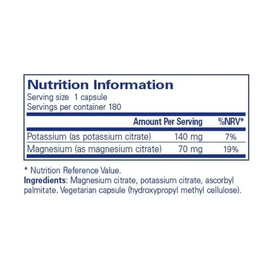 Pure Encapsulations Potassium Magnesium Citrate Capsules 180 Capsules