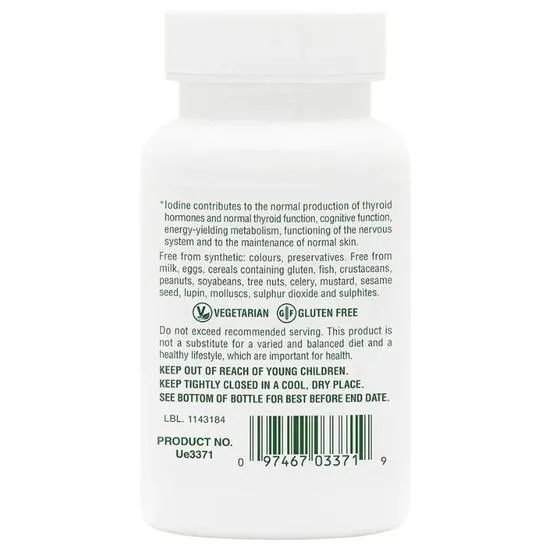 Nature's Plus Potassium Iodide 150mcg Iodine Tablets 100 Tablets