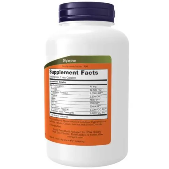 NOW Foods Plant Enzymes Capsules 120 Capsules