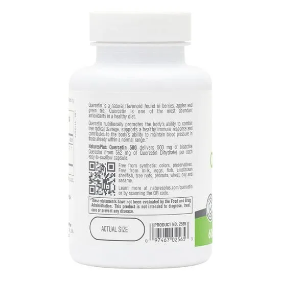Nature's Plus PRO Quercetin 500mg Capsules 60 Capsules