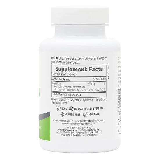Nature's Plus PRO Curcumin Longvida 500mg Capsules 60 Capsules