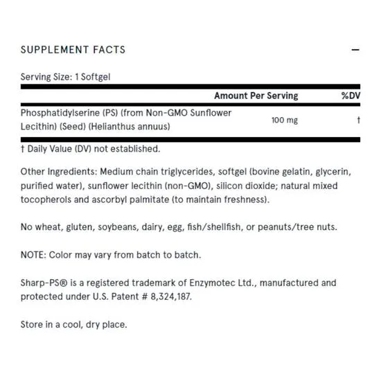 Jarrow Formulas PS 100 Softgels 60 Softgels