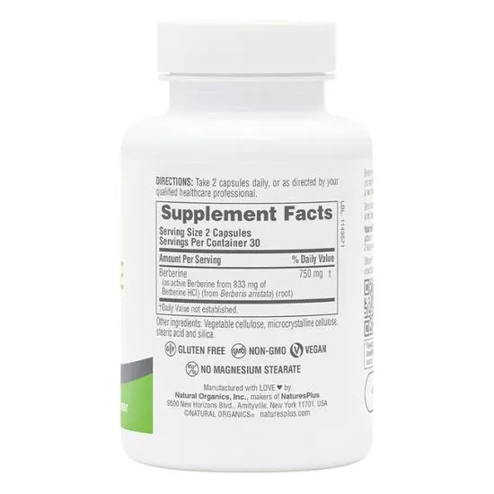 Nature's Plus PRO Berberine 750mg Capsules 60 Capsules